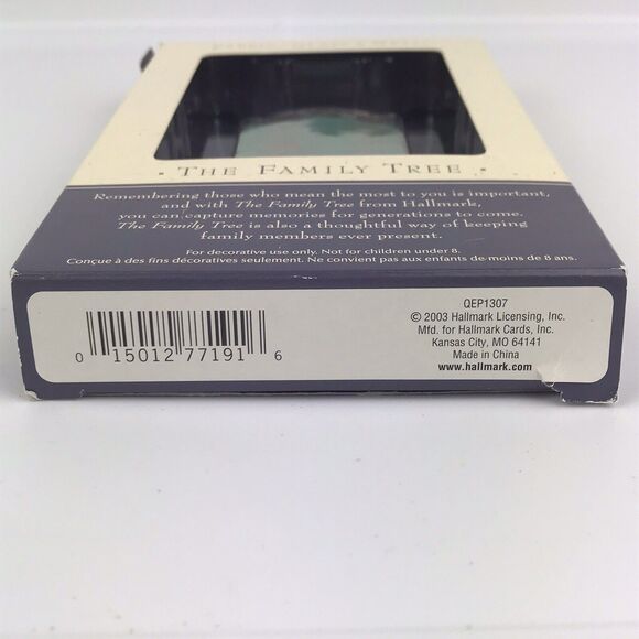 Hallmark Keepsake Ornament Photo Frame 2003 Quilt Of Memories Family Tree In Box - Picture 9 of 9